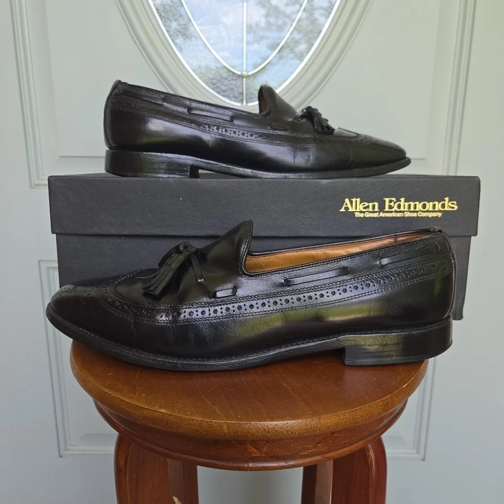 Allen Edmonds Manchester Black Leather Loafers